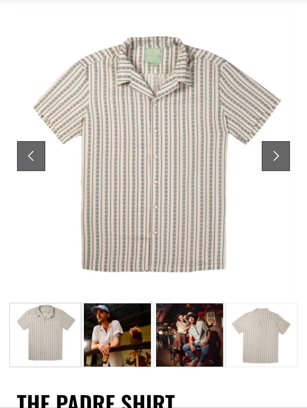 Sendero Provisions Co, The Padre Shirt — Cream & Teal Serape NWT Size large